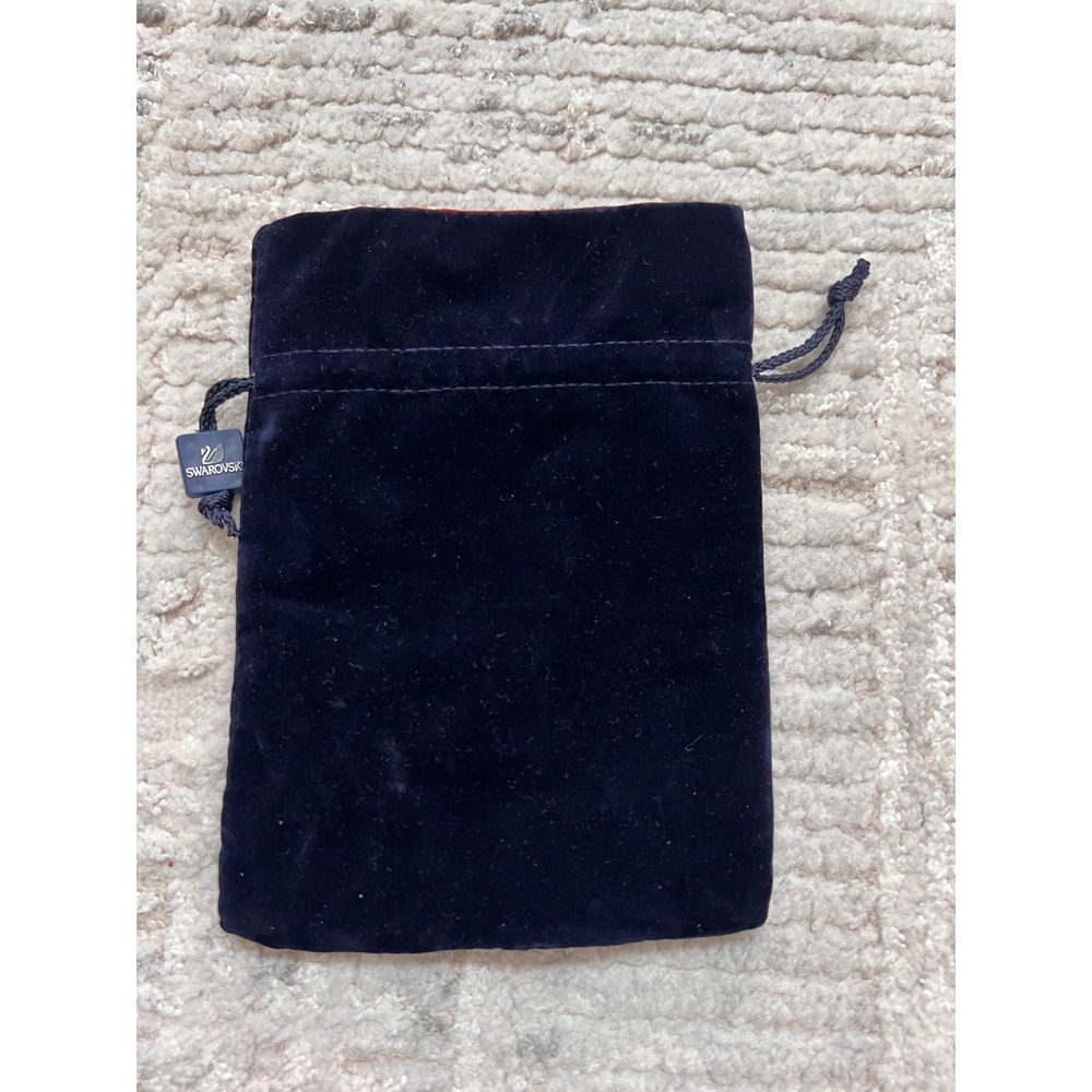 Swarovski Jewelry Pouch Drawstring Velvet Blue Gift‎ Bag